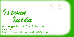 istvan kulka business card